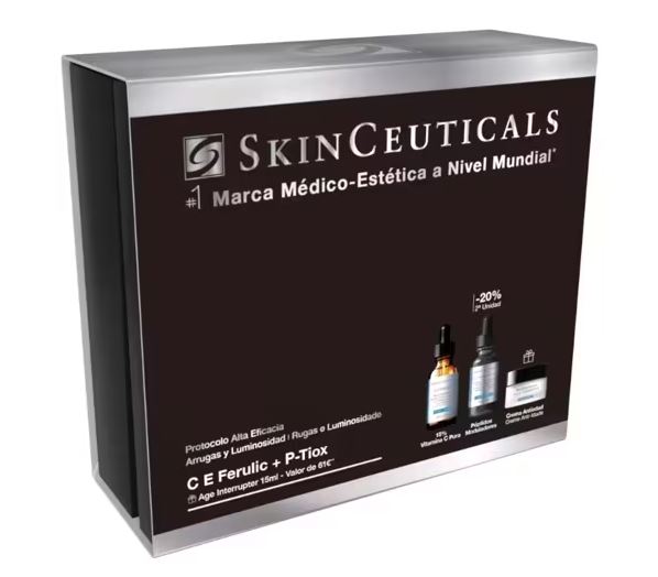 CE FERULIC + PTIOX SKINCEUTICALS COFRE CE FERULIC + P-TIOX + AGE INTERRUPTER 15 ML (REGALO) - Imagen 1