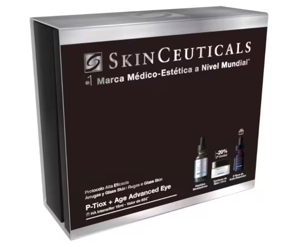 PTIOX + AGE ADVANCED SKINCEUTICALS COFRE P-TIOX + AGE ADVANCED EYE + H.A. INTENSIFIER MULTIGLYCAN 15 ML (REGALO) - Imagen 1
