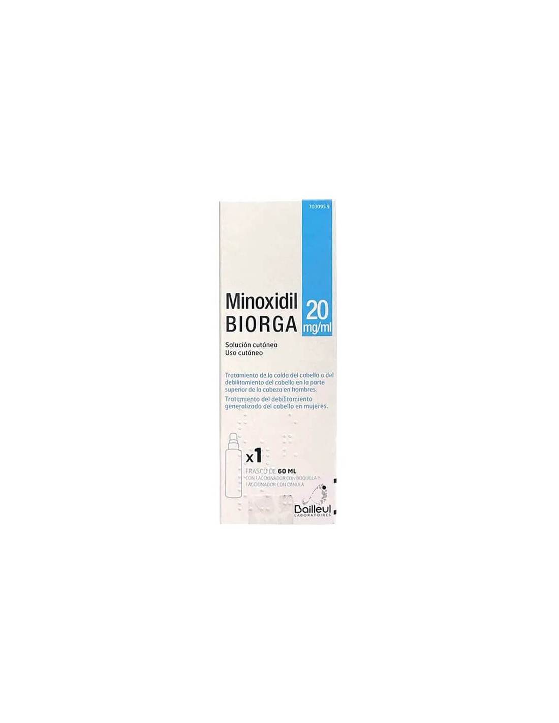 minoxidil-biorga-20-mgml-solucion-cutanea-60-ml BAILLEUL MINOXIDIL BIORGA 20MG/ML SOLUCIÓN CUTÁNEA - Imagen 1