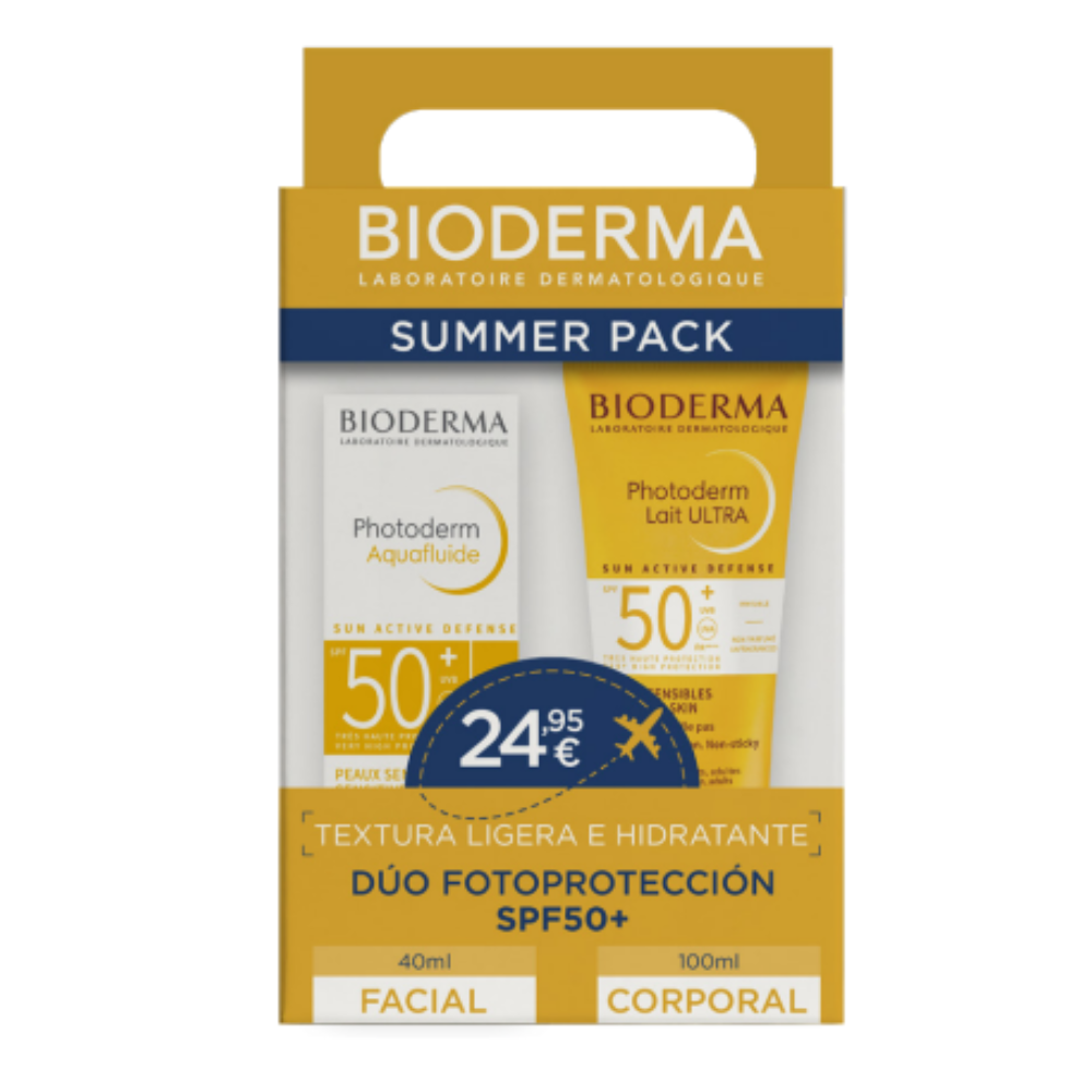 SUMMER PACK BIODERMA PHOTODERM PACK AQUAFLUID+LAIT ULTRA - Imagen 1