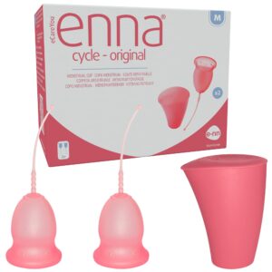 ENNA COPA MENSTRUAL ORIGINAL PACK 2 UNIDADES + ESTERILIZADOR TALLA M