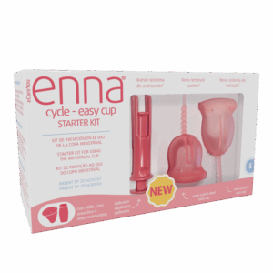 ENNA COPA MENSTRUAL EASY CUP STARTER KIT 2 UNIDADES + APLICADOR + ESTERILIZADOR