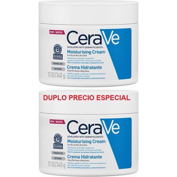 CERAVE CREMA HIDRATANTE PIEL SECA DUPLO 2º UNIDAD 50% - Imagen 1