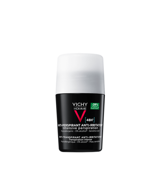 vichy---homme-anti-perspirant-48h-anti-irritation-treatment--mosaic-1 VICHY DESODORANTE HOMME DESODORANTE ANTITRANSPIRANTE & EFECTO CALMANTE 48H - Imagen 1