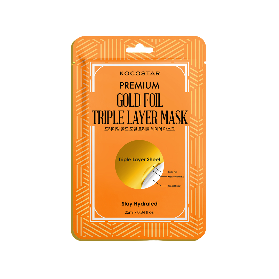 PNG KOCOSTAR PREMIUM GOLD FOIL TRIPLE LAYER MASK 1ud - Imagen 1