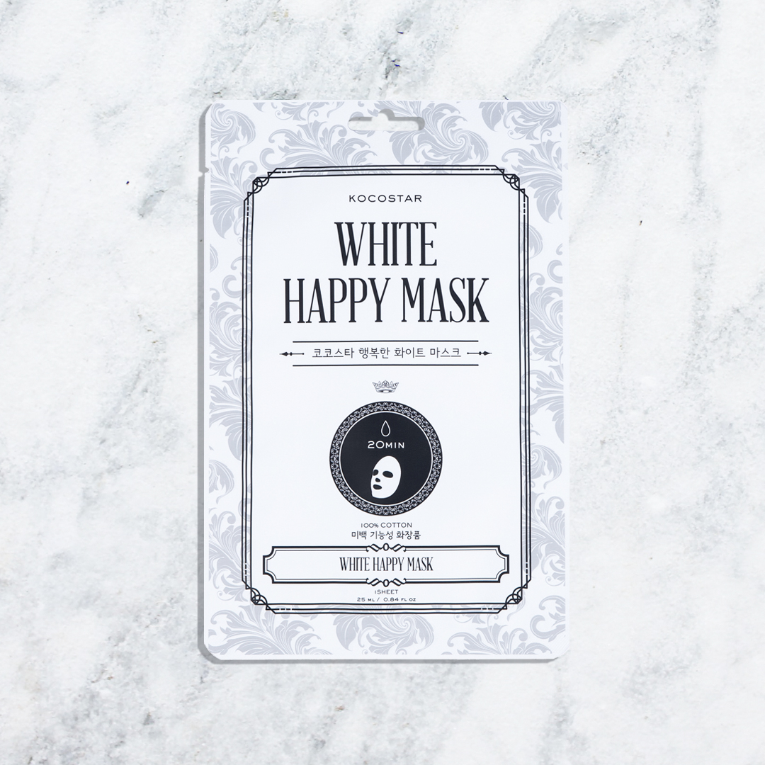 White Happy Mask_Mascarilla coreana Kocostar 1 KOCOSTAR WHITE HAPPY MASK 1 ud - Imagen 2
