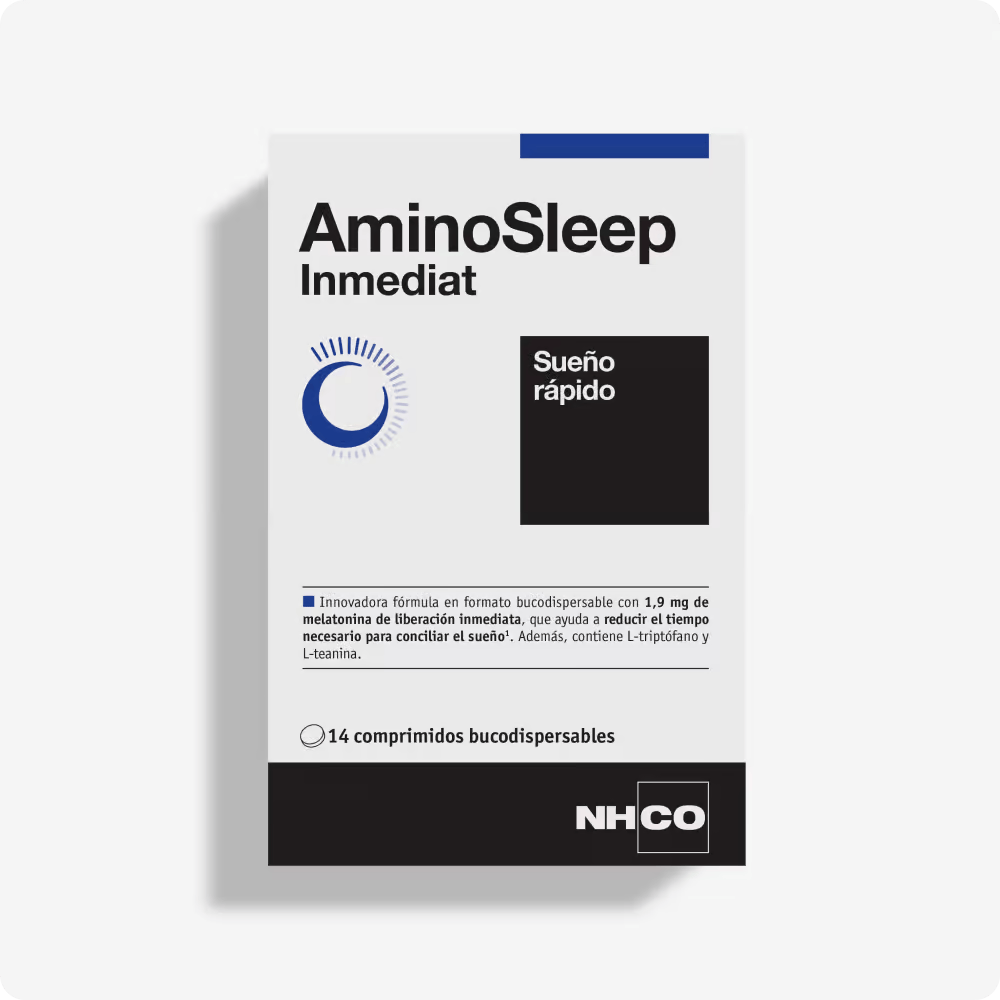AminoSleep-Inmediat-1000x1000-1 NHCO AMINOSLEEP INMEDIAT 14 Comp. bucodispensables - Imagen 1