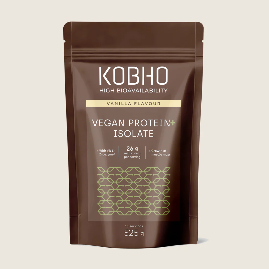vegana_1_1100x KOBHO PROTEINA VEGANA AISLADA VAINILLA 525g (15 dosis) - Imagen 1